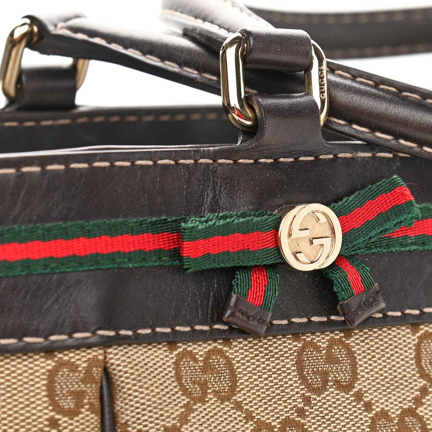 Gucci Monogram Web Medium Mayfair Tote Dark Brown 12 of 12