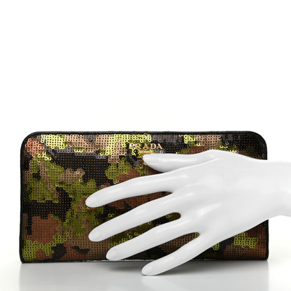 Prada Sequin Camouflage Zip Wallet Mimetico 2 of 8
