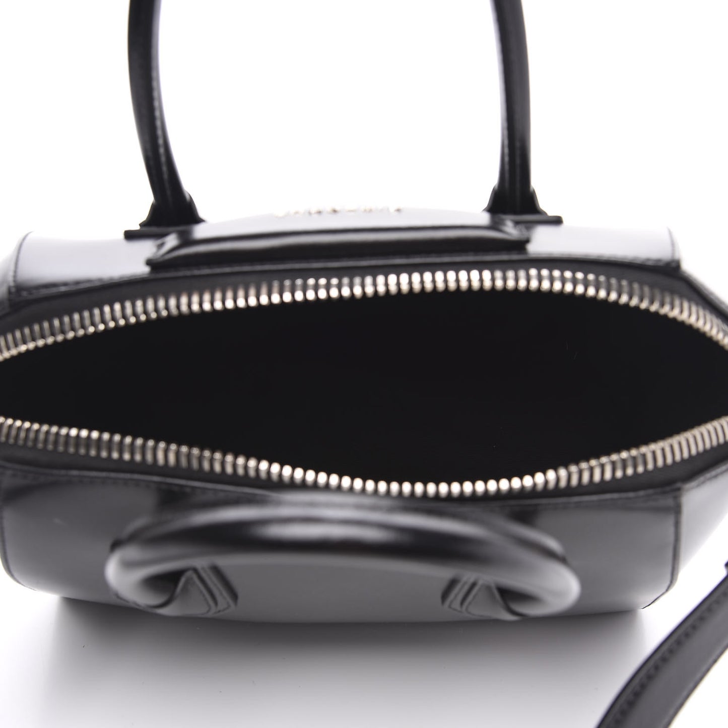 Shiny Lord Calfskin Small Antigona Black