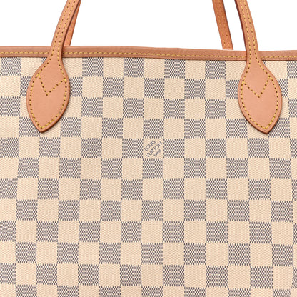 Louis Vuitton Damier Azur Neo Neverfull MM Rose Ballerine 8 of 11