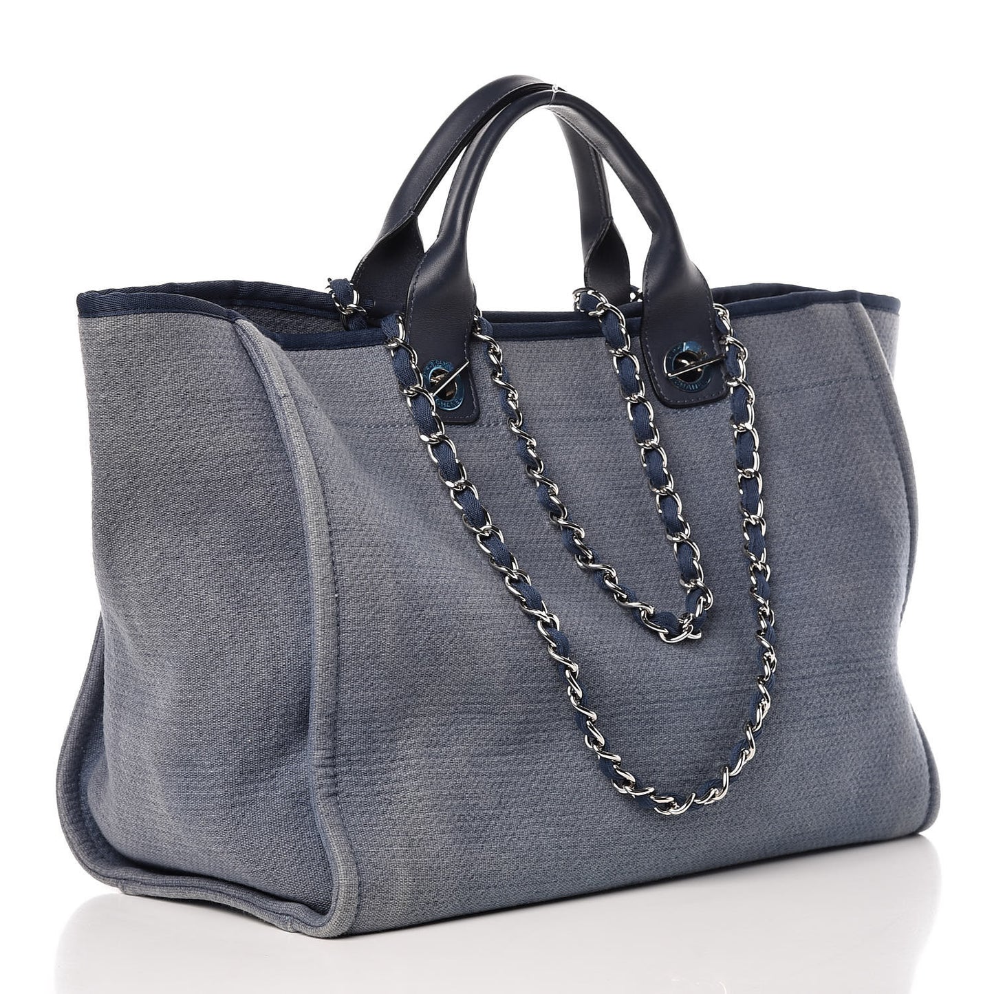 Canvas Large Deauville Tote Denim Blue