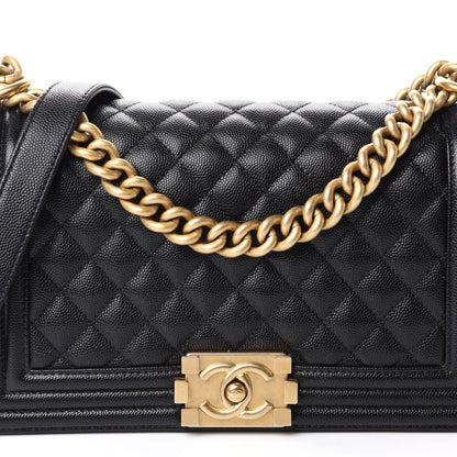 Chanel Caviar Quilted Medium Boy Flap Black 11 of 11