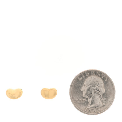 Tiffany 18K Yellow Gold 9mm Elsa Peretti Bean Earrings 2 of 4