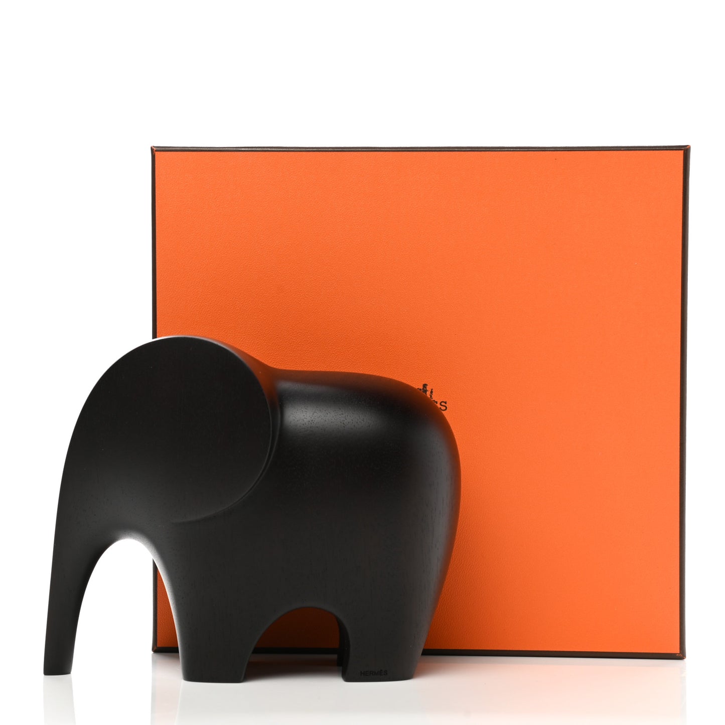 Mahogany Wood Elephant Lao Paperweight Acajou Ebenise