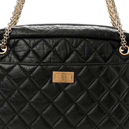 Chanel Aged Calfskin Quilted Large Reissue Camera Case Black 8 of 10