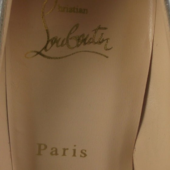 Christian Louboutin Kid Very Prive 120 Pumps 39 Metallic Silver 7 of 7