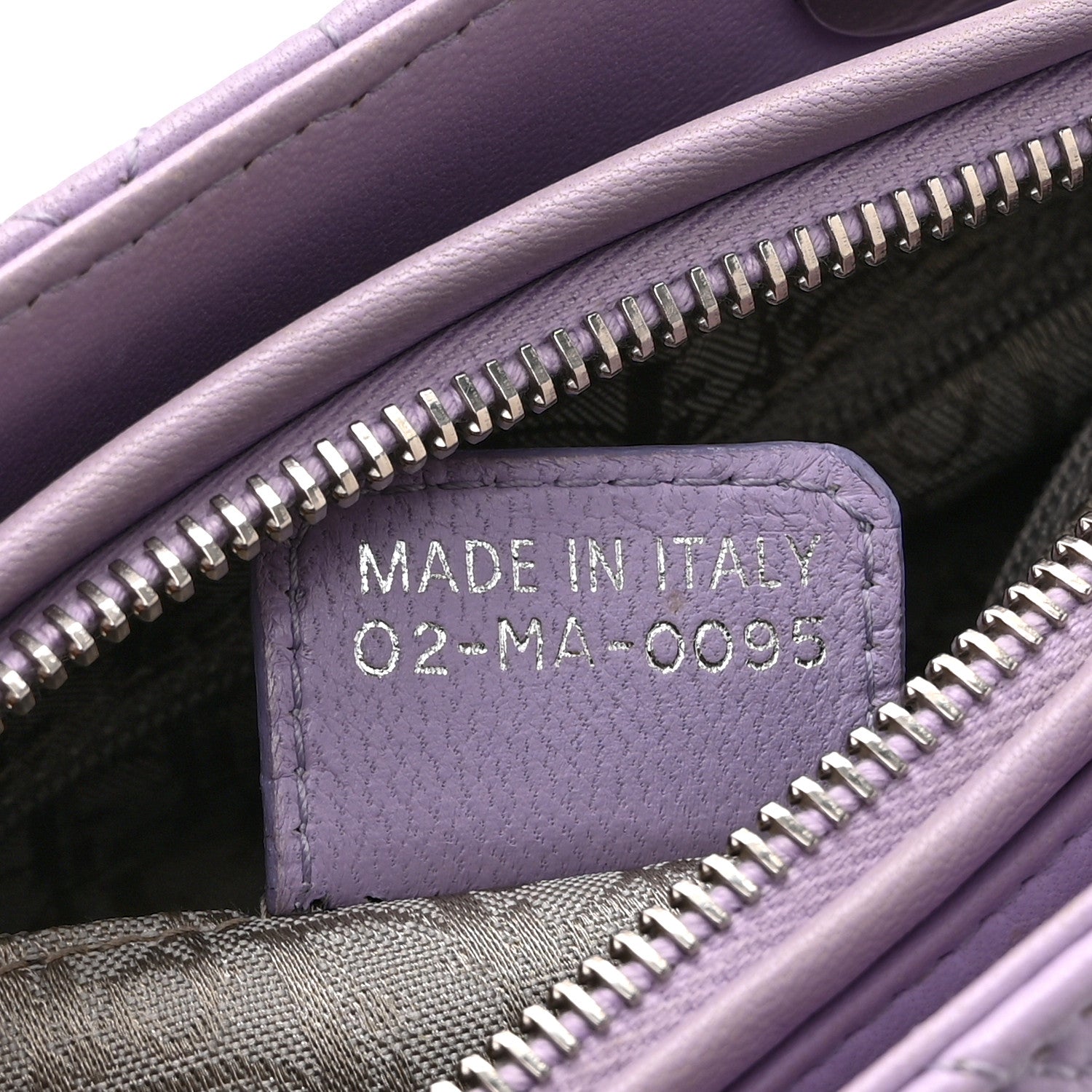 Christian Dior Lambskin Cannage Medium Lady Dior Purple 7 of 10