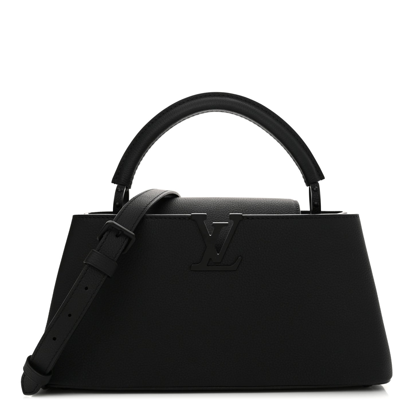 Taurillon Capucines East West MM Matte Black