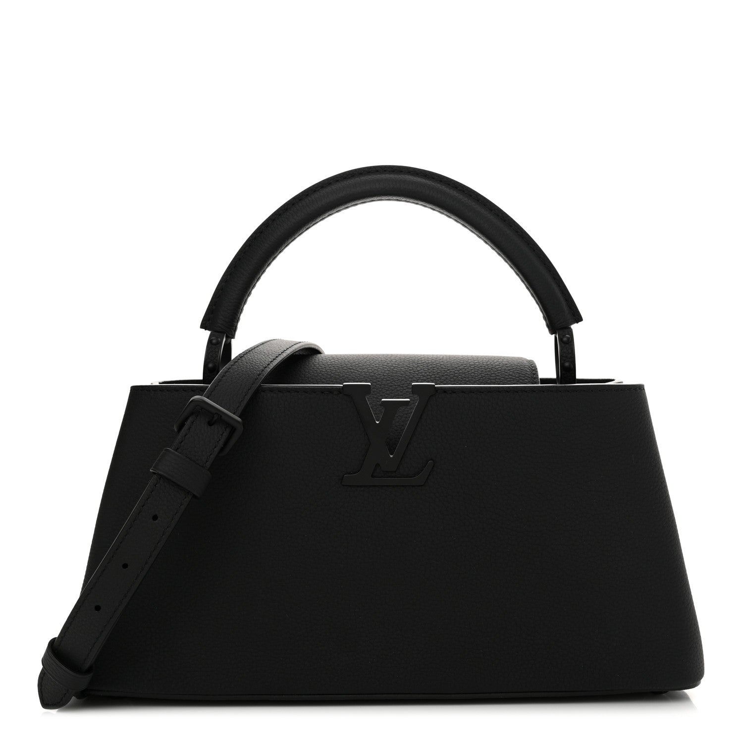 Louis Vuitton Taurillon Capucines East West MM Matte Black 1 of 9