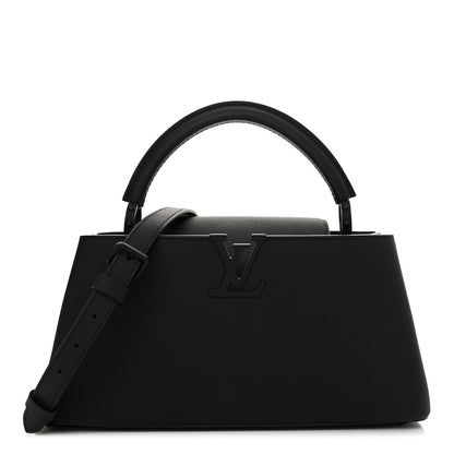 Louis Vuitton Taurillon Capucines East West MM Matte Black 1 of 9