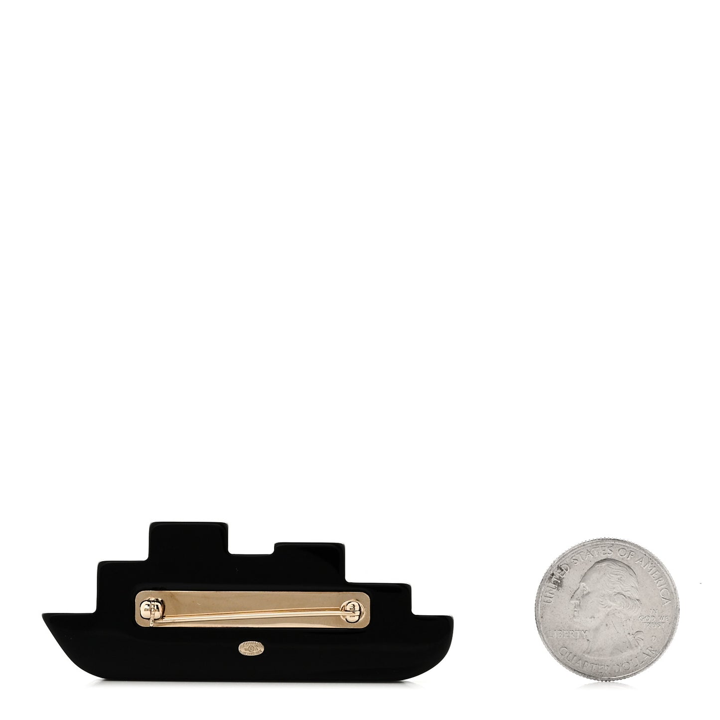 Resin CC Cruise Ship Brooch Multicolor