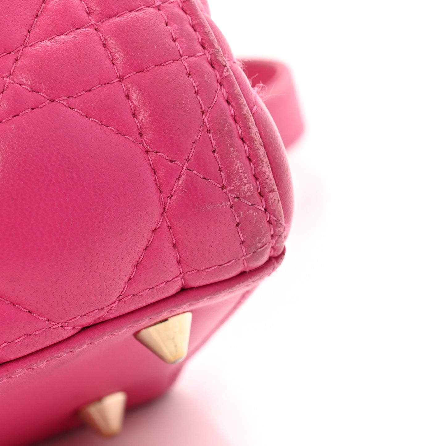 Lambskin Cannage Medium Lady Dior Pink