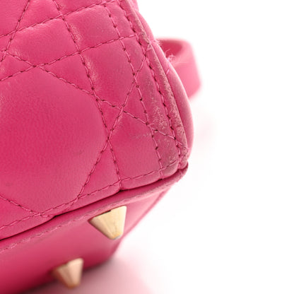Christian Dior Lambskin Cannage Medium Lady Dior Pink 11 of 14