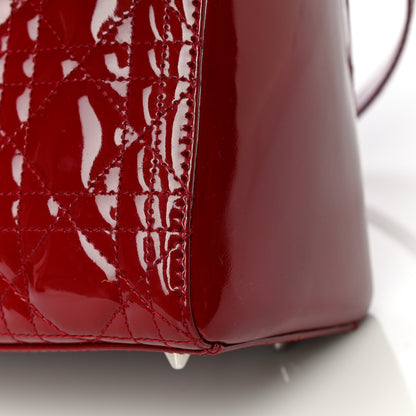 Christian Dior Patent Cannage Medium Lady Dior Red 8 of 13