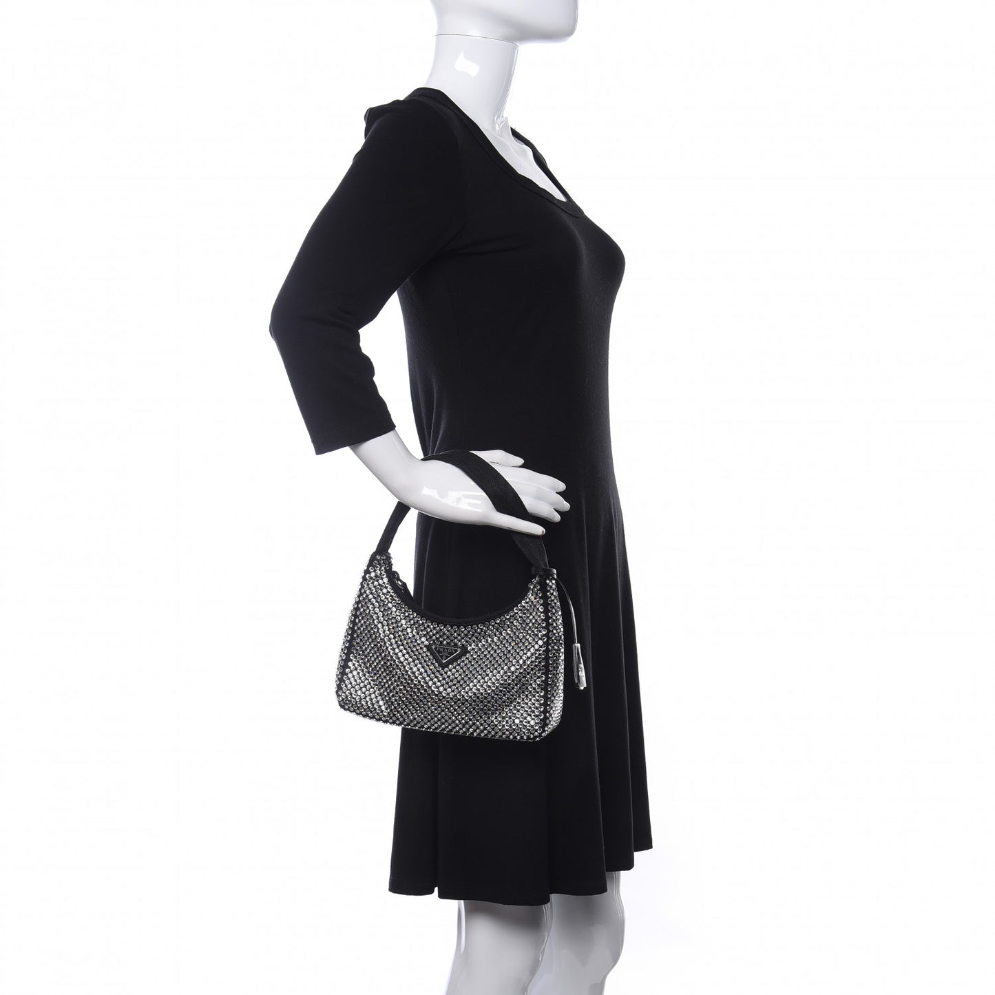Satin Crystal Mini Re-Edition 2000 Bag Cristal