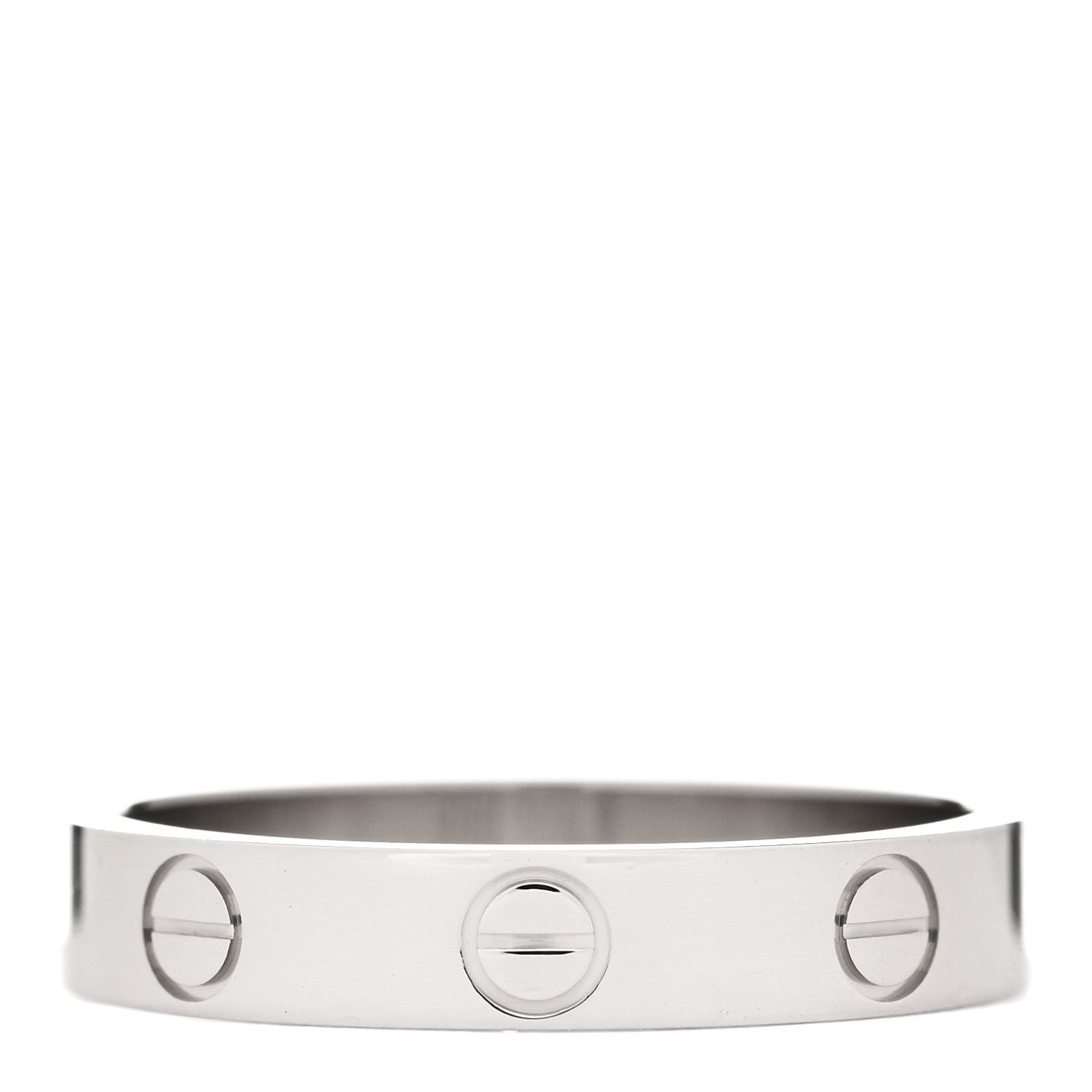 Cartier 18K White Gold 3.5mm LOVE Wedding Band Ring 54 7 2 of 4