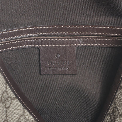 Gucci GG Supreme Monogram Selleria Calfskin Small Flap Messenger Bag Beige Ebony Cocoa Dark Chocolate 6 of 8