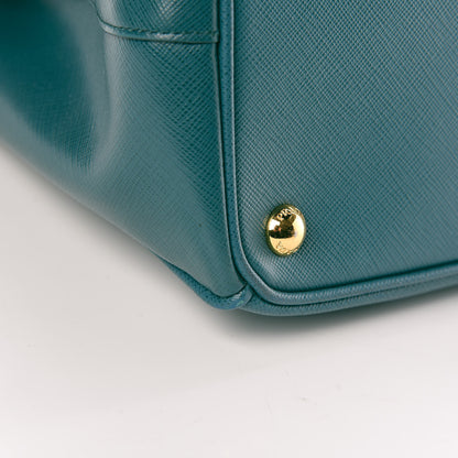 Prada Saffiano Lux Medium Galleria Double Zip Tote Ottanio 8 of 17