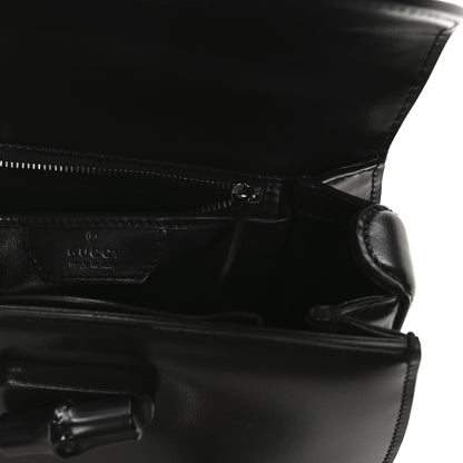 Gucci Boarded Dyana Lux Calfskin Web Monochrome Small Bamboo 1947 Top Handle Bag Black 7 of 13