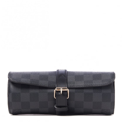 Louis Vuitton Damier Graphite 3 Watch Travel Case 1 of 6