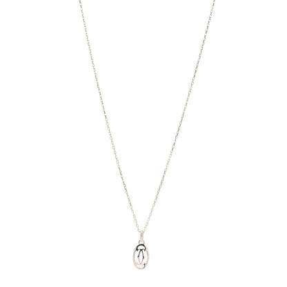 Cartier 18K Pink Gold Diamond Logo Pendant Necklace 1 of 7