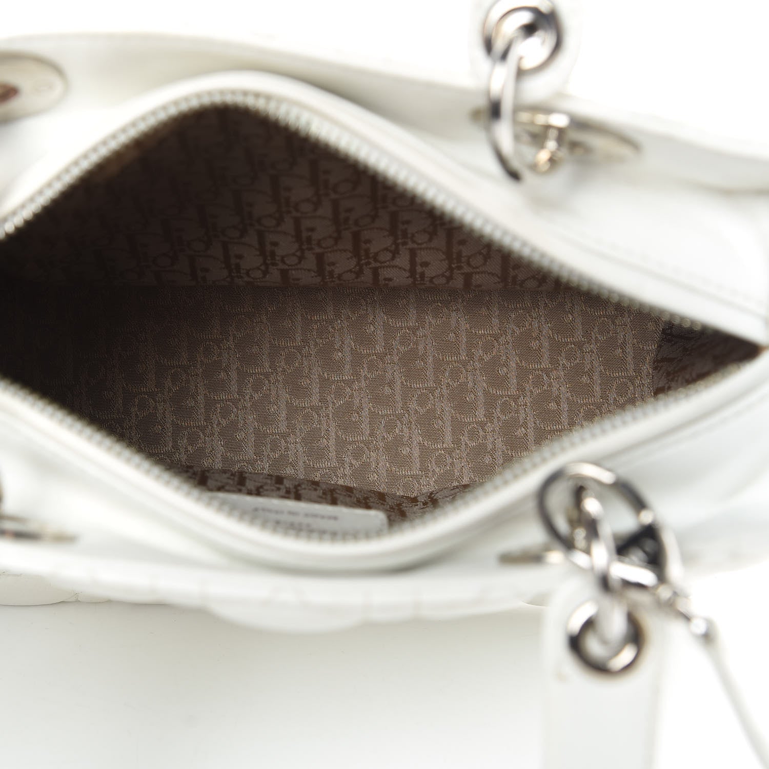 Christian Dior Lambskin Cannage Medium Lady Dior White 5 of 16