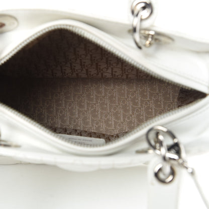 Christian Dior Lambskin Cannage Medium Lady Dior White 5 of 16