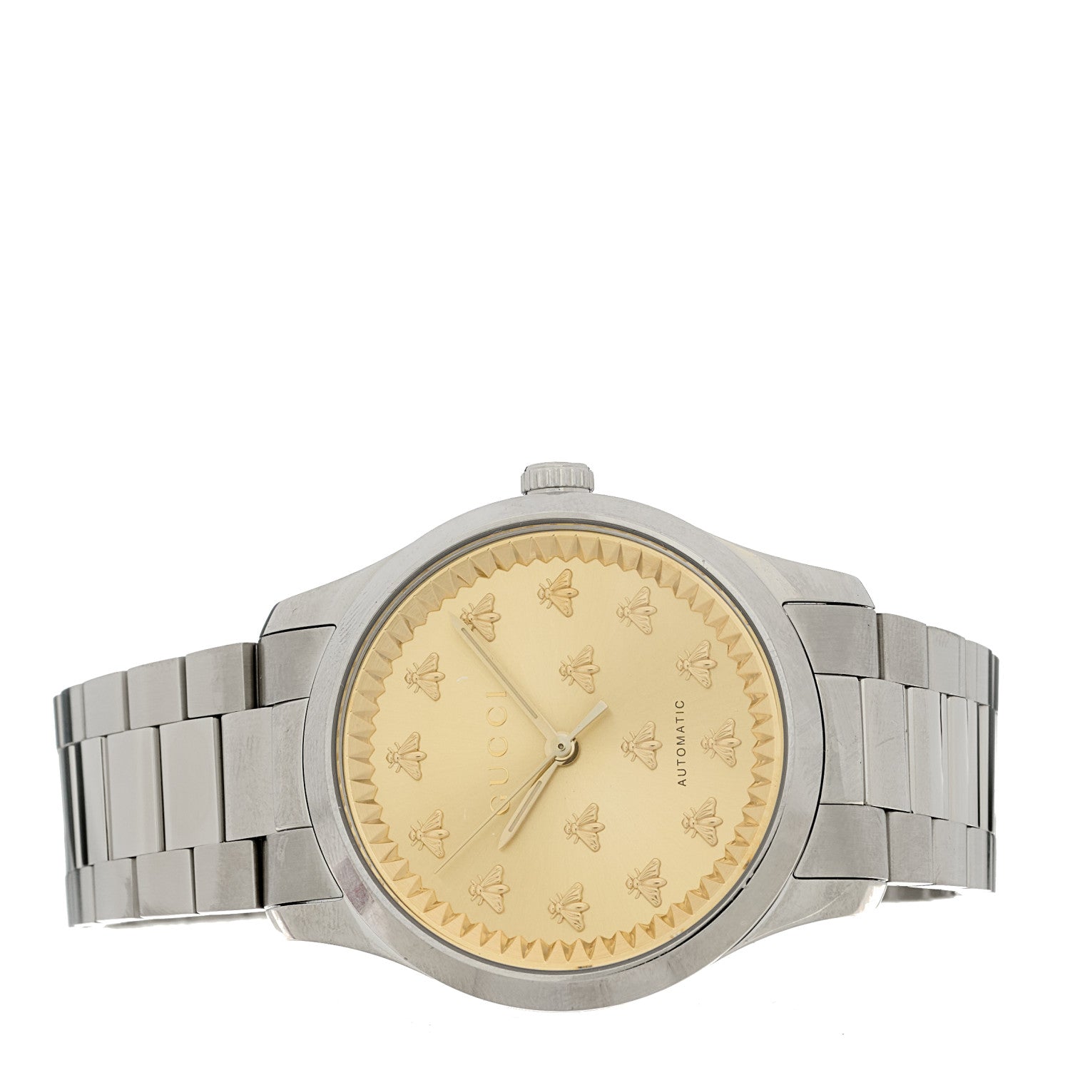 Gucci Stainless Steel 38mm Bee Automatic Watch Champagne 2 of 4