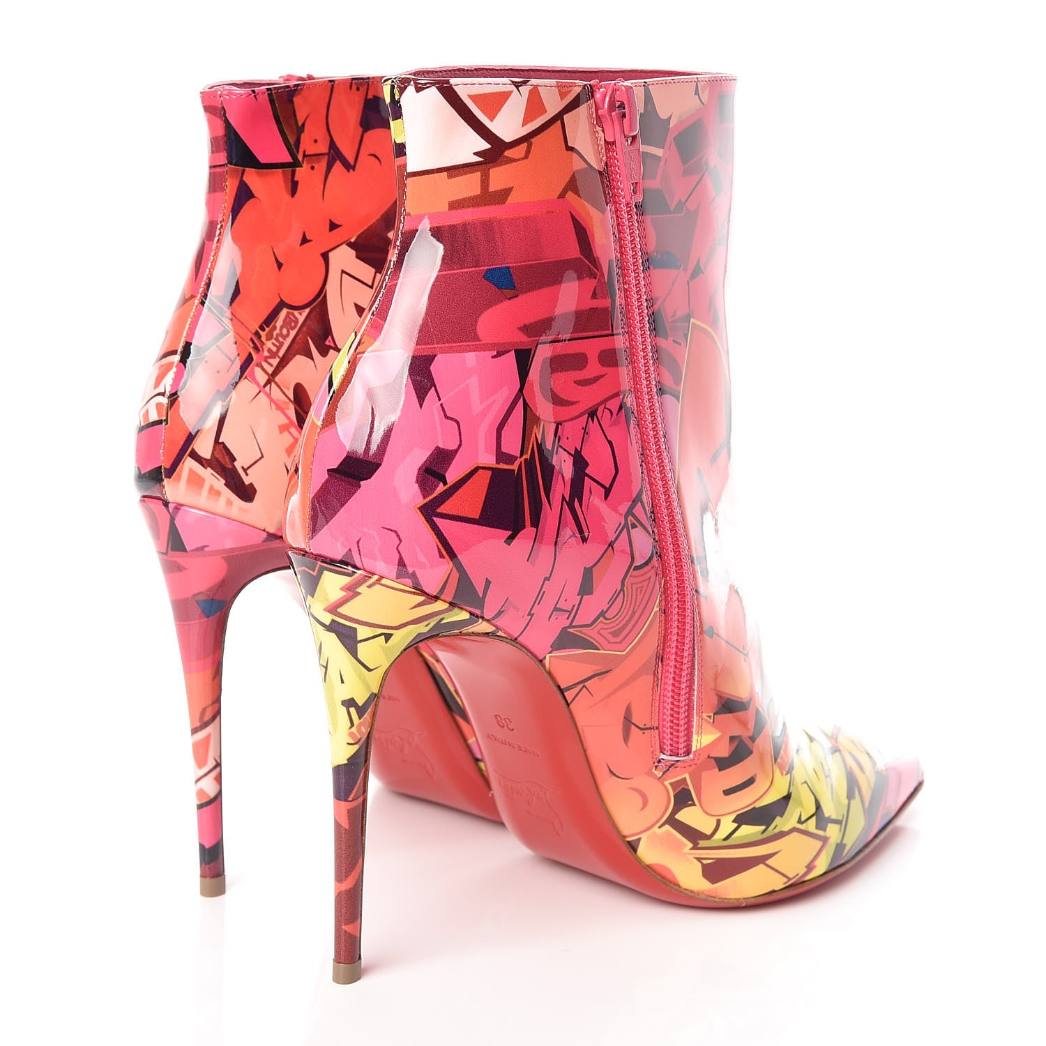 Christian Louboutin Patent Metrograf So Kate Booty 100 Ankle Boots 38 Multicolor 4 of 8