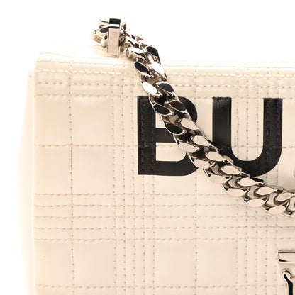 Burberry Patent Quilted Horseferry Print Small Lola Bag White 8 of 10