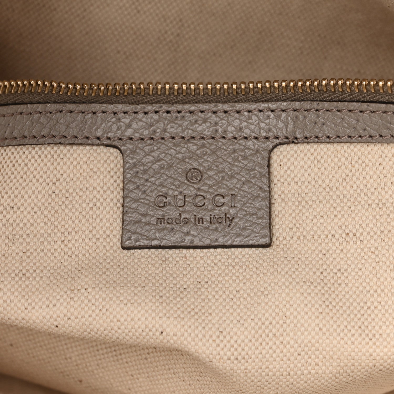 Gucci Monogram Medium Bree Zippered Tote Beige Grey 6 of 10