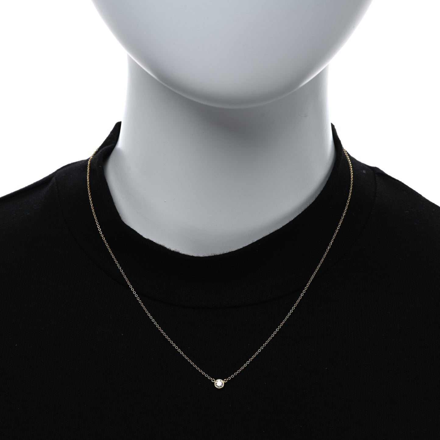 18K Yellow Gold Diamond .14ct Elsa Peretti Diamonds by the Yard Pendant Necklace
