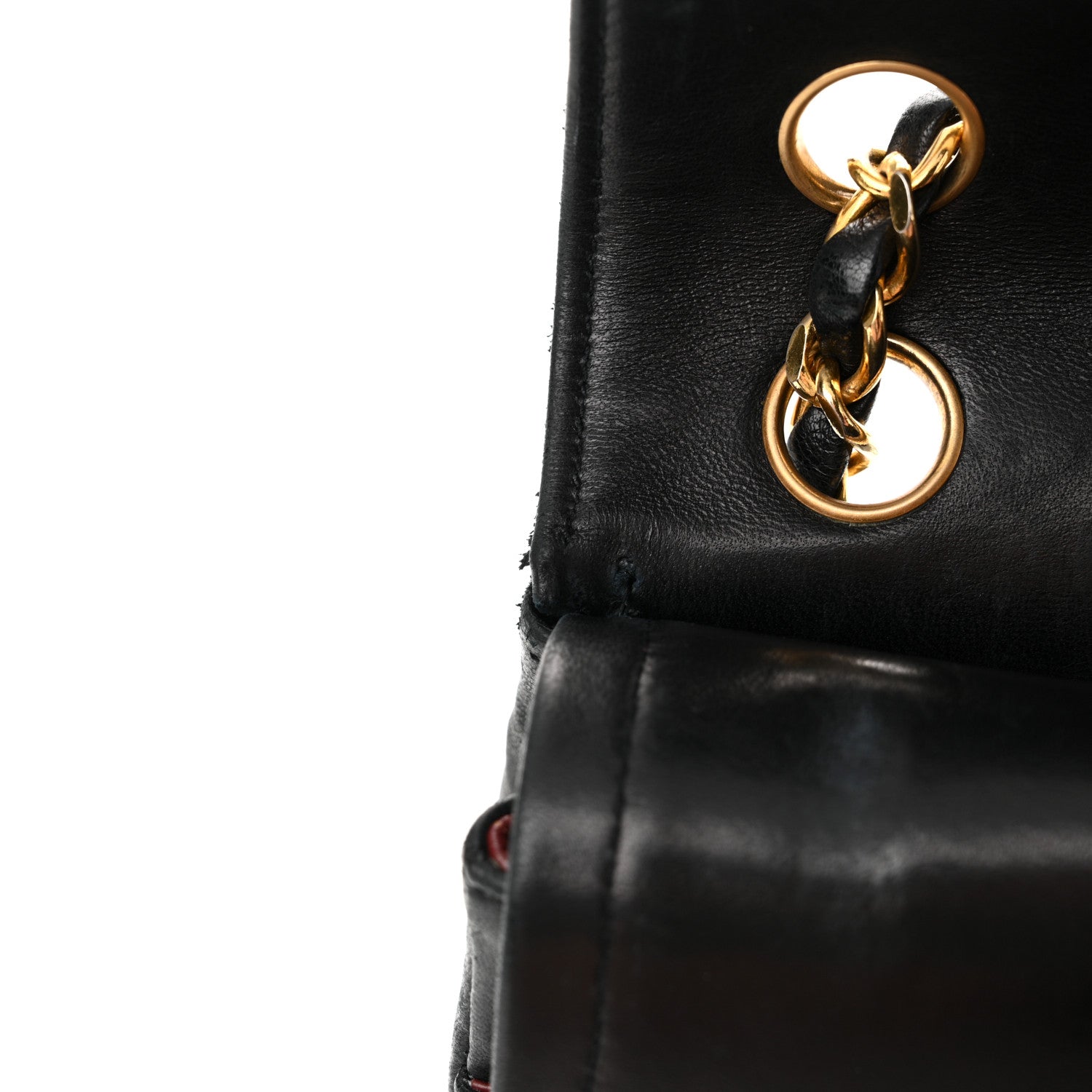 Chanel Lambskin Quilted Medium Double Flap Black 16 of 23