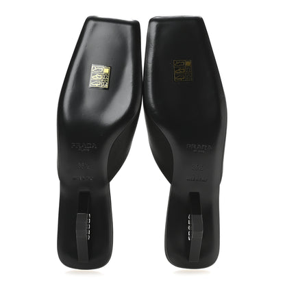 Prada Satin Modellerie Mules 35.5 Black 6 of 8
