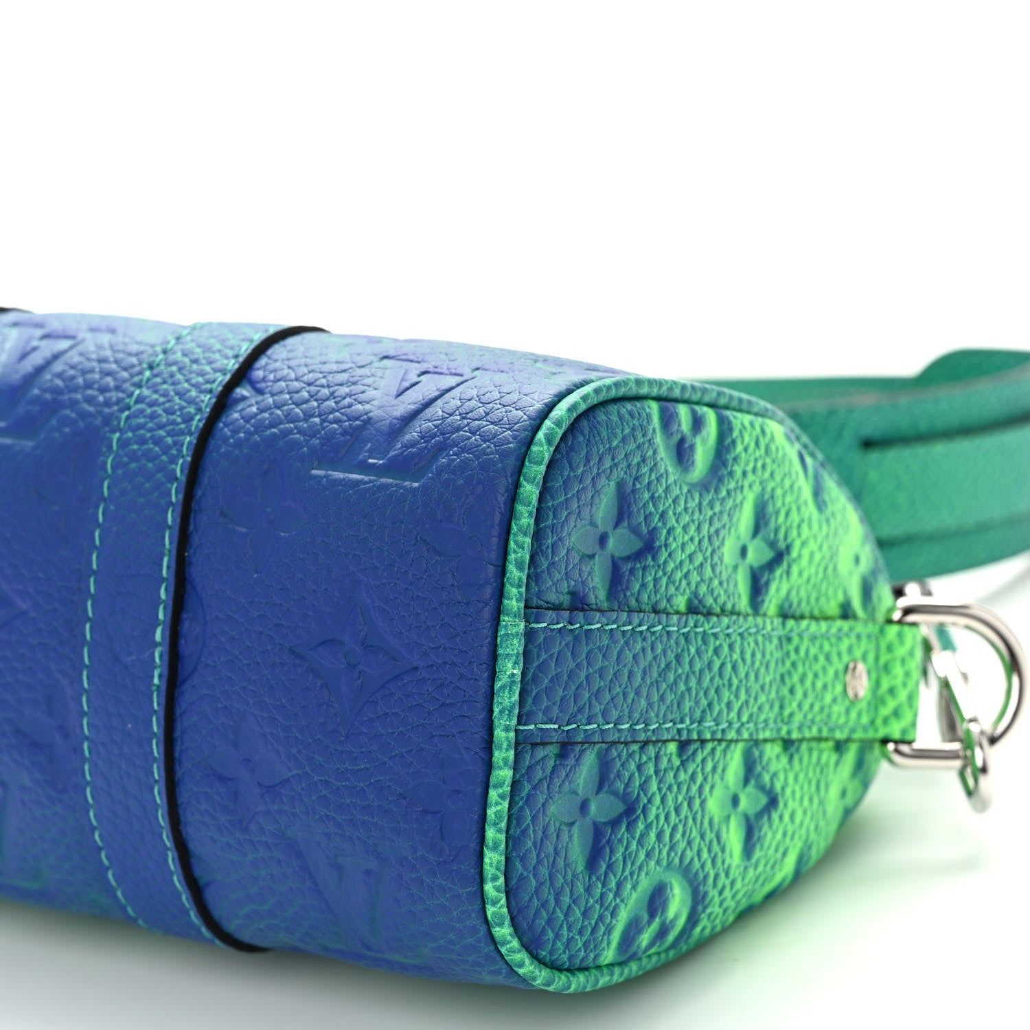 Louis Vuitton Taurillon Illusion Keepall XS Bleu Vert 9 of 9