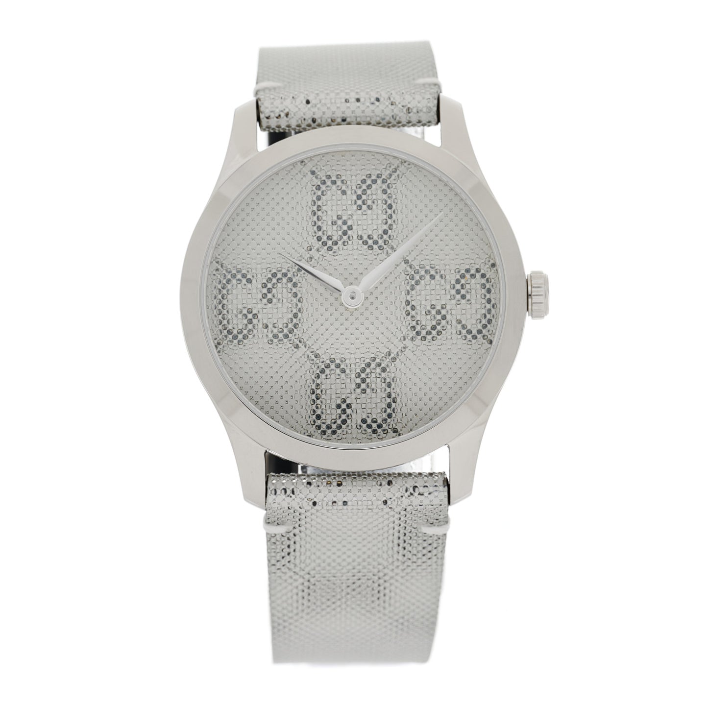 Stainless Steel Calfskin 38mm G-Timeless GG Hologram Quartz Watch