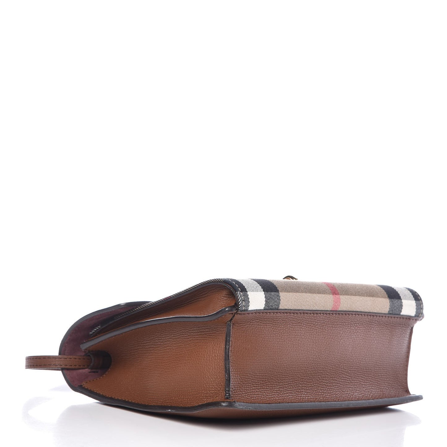 Derby Calfskin House Check Small Macken Crossbody Bag Tan