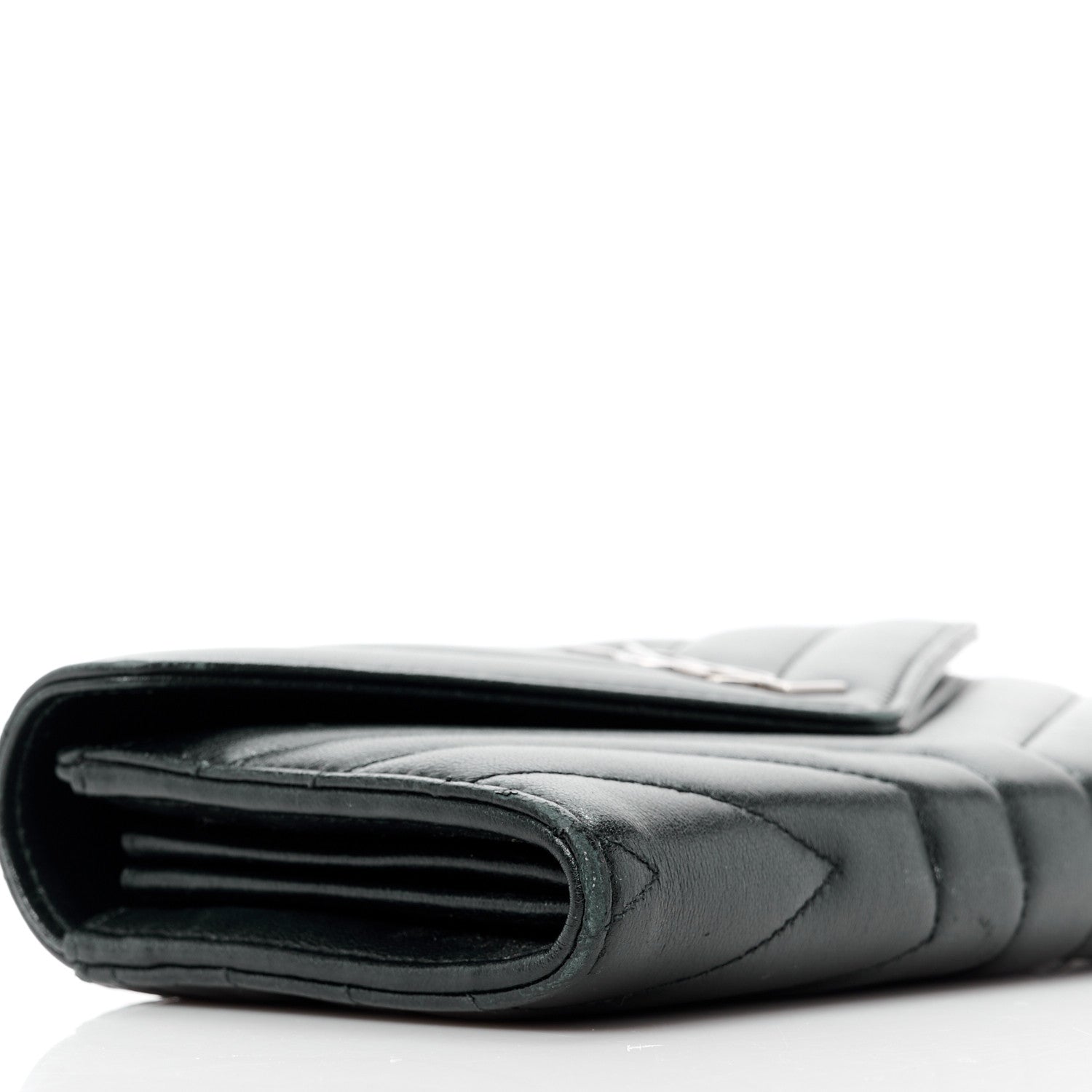Saint Laurent SAINT LAURENT Lambskin Y Quilted Monogram Large Loulou Flap Wallet Black 11 of 15