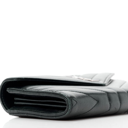 Saint Laurent SAINT LAURENT Lambskin Y Quilted Monogram Large Loulou Flap Wallet Black 11 of 15