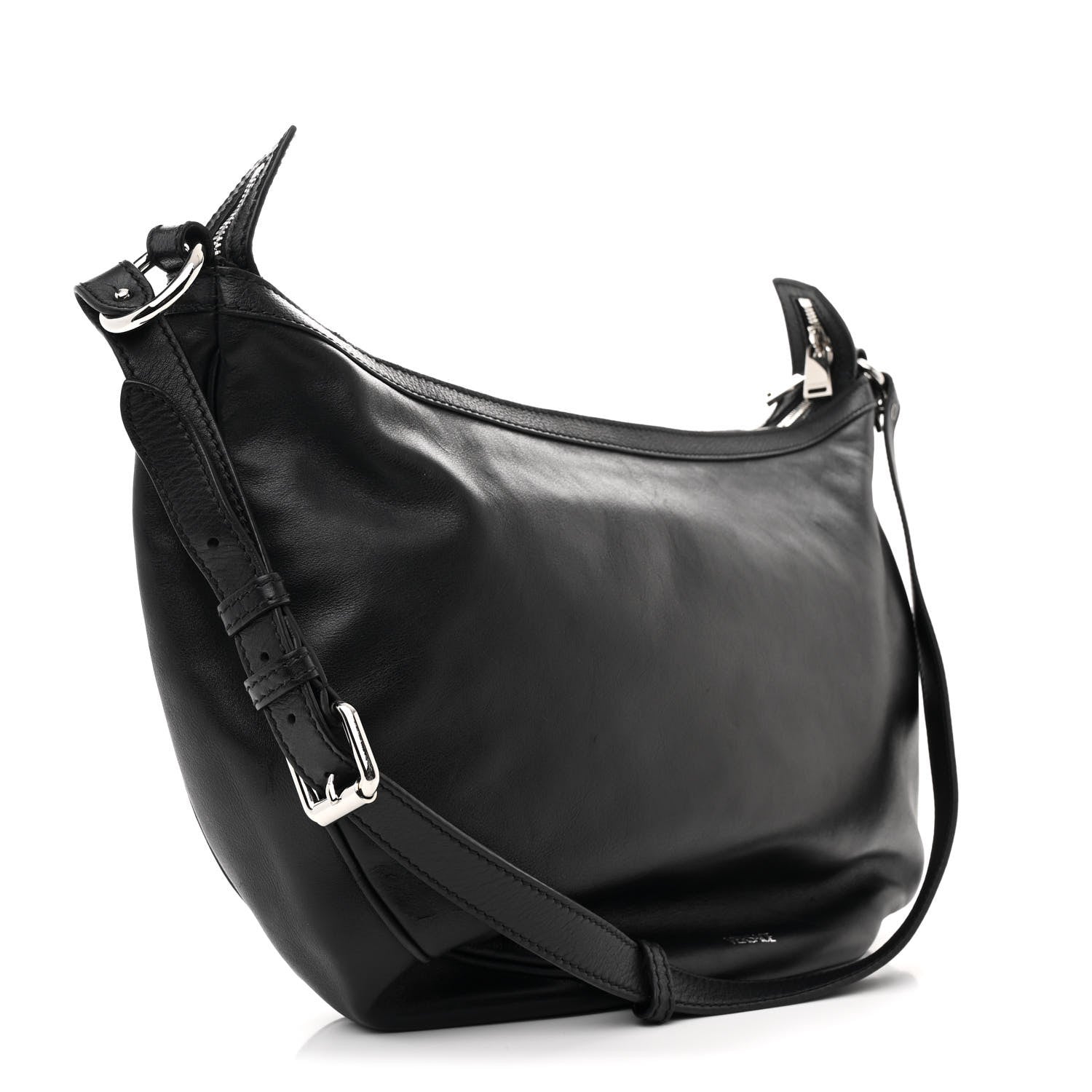 Versace Calfskin Medium Repeat Zip Hobo Black 3 of 11