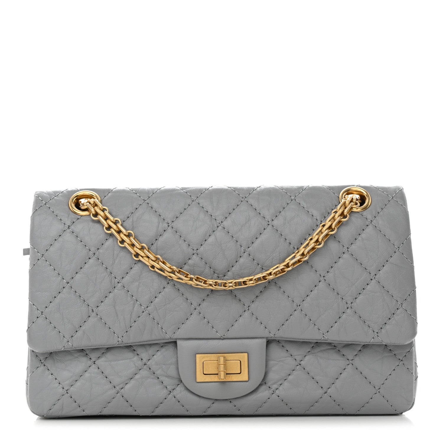 Chanel Aged Calfskin Quilted 2.55 Reissue 225 Flap Grey 1 of 10