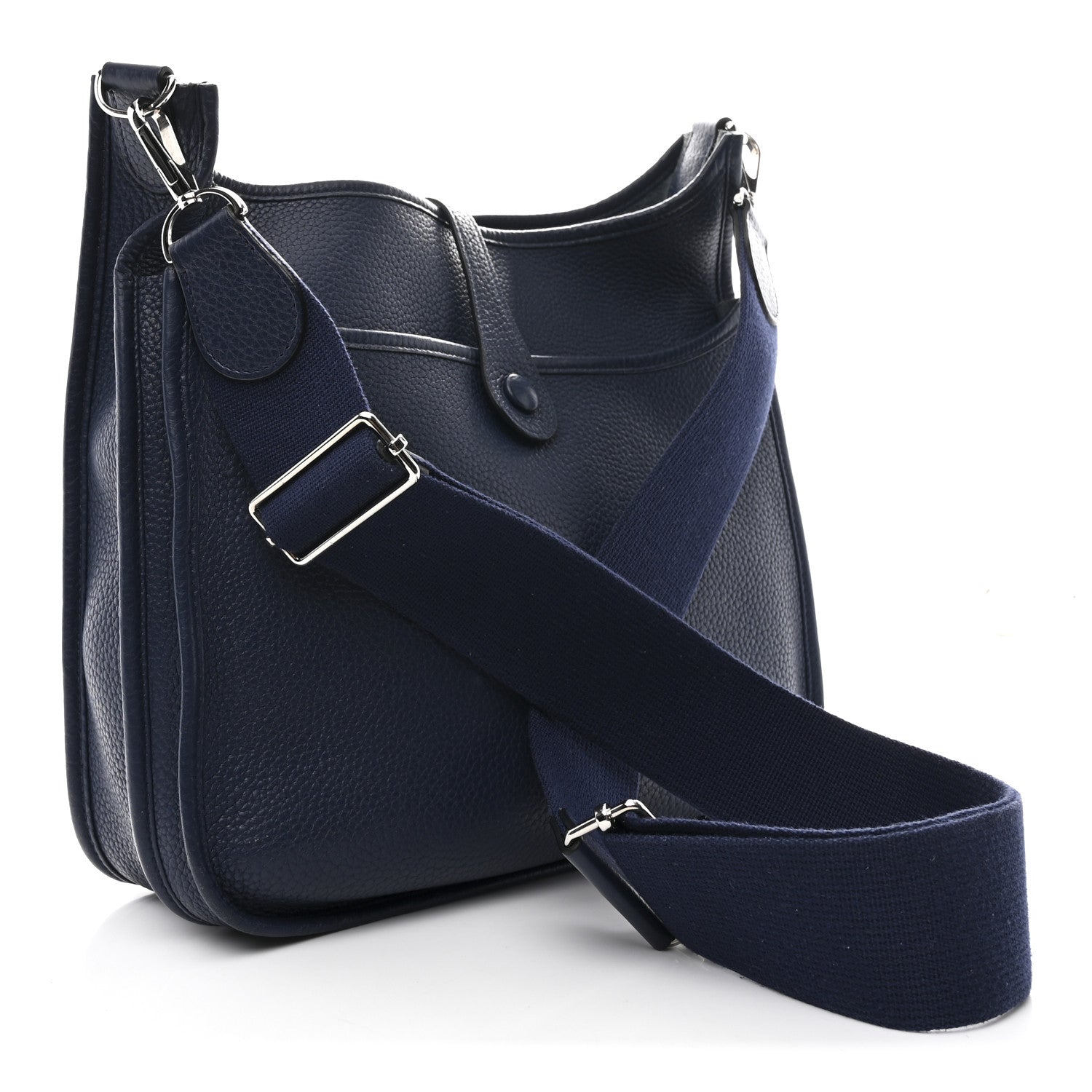 Hermes Taurillon Clemence Evelyne III PM Bleu Saphir 3 of 11