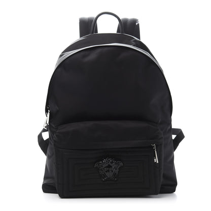 Versace Nylon Palazzo Medusa Backpack Black 1 of 9