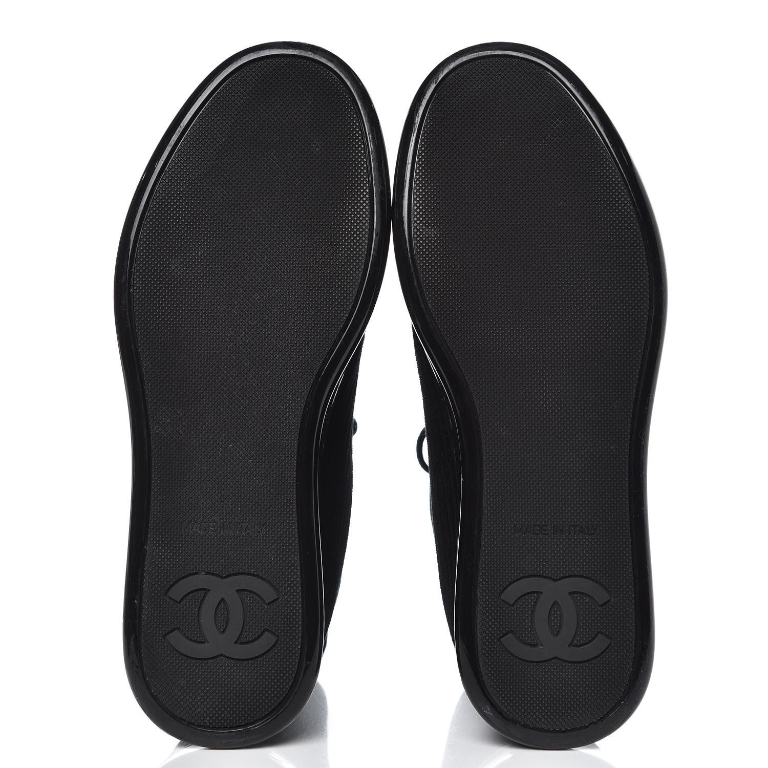 Chanel Corduroy Lambskin High Top Sneakers 36.5 Black 11 of 12