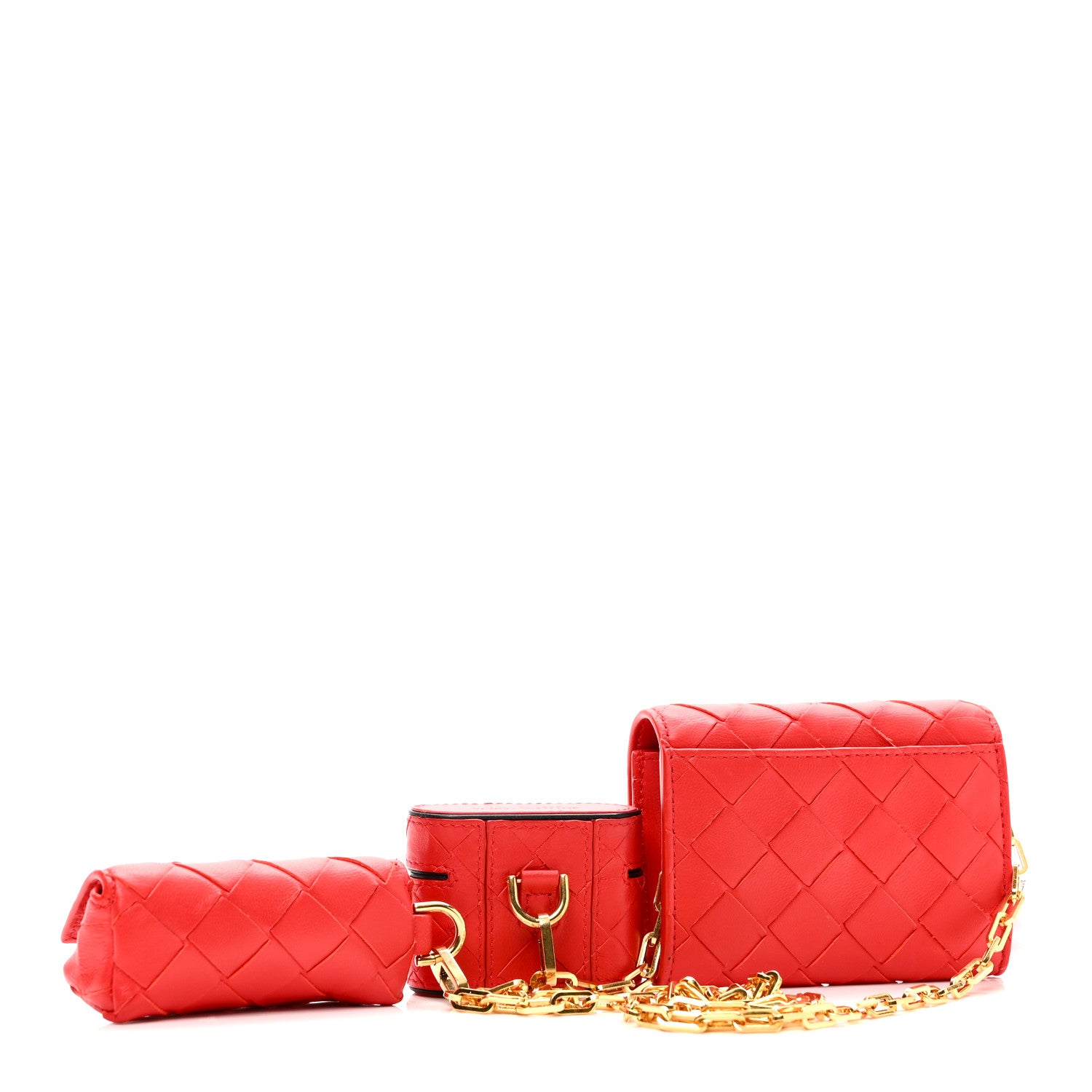 Bottega Veneta Nappa Intrecciato Card Case On Chain Redstone