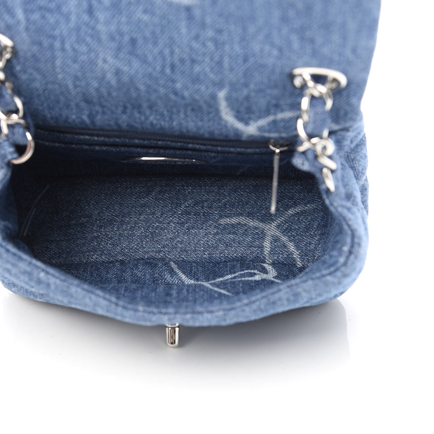 Chanel Denim CC Quilted Mini Square Flap Blue 5 of 11