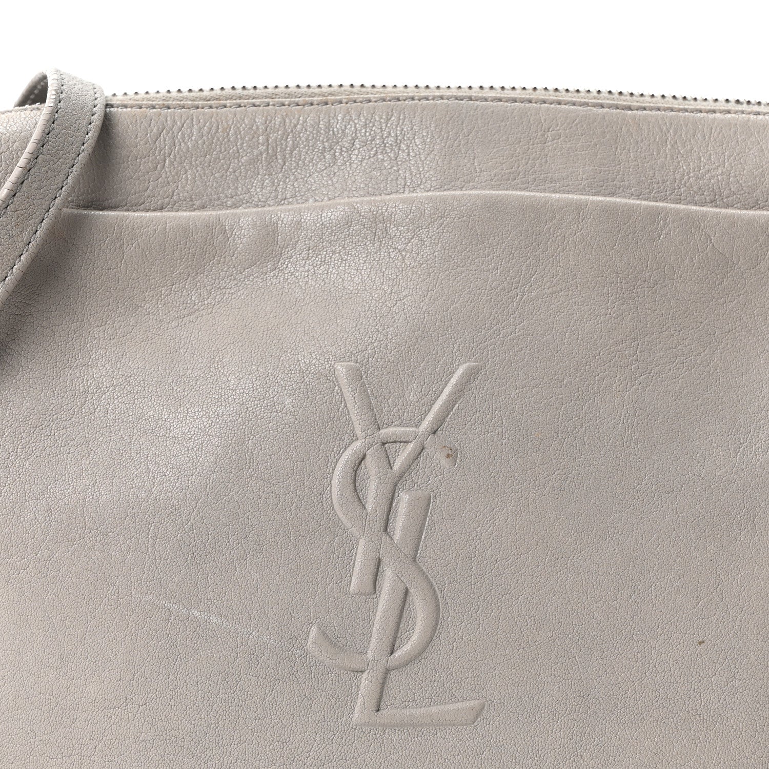 Saint Laurent Lambskin Monogram Small Lou Camera Bag Fog 8 of 10