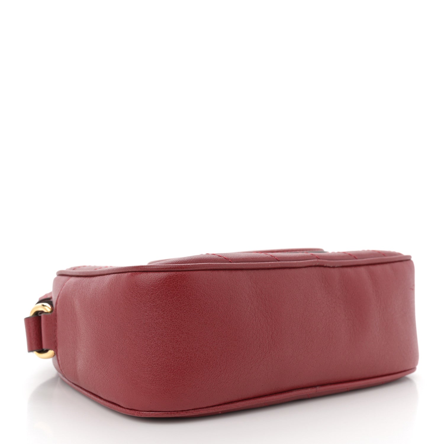 Gucci Sakai Be Green Calfskin Diagonal Stitched Small Blondie Shoulder Bag Rosso 4 of 10