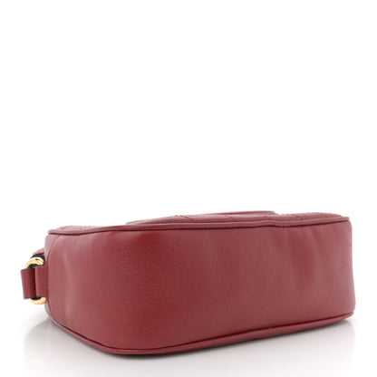 Gucci Sakai Be Green Calfskin Diagonal Stitched Small Blondie Shoulder Bag Rosso 4 of 10