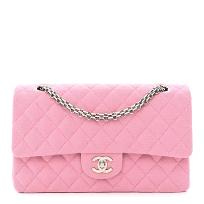 Chanel Jersey Quilted Small Double Flap Pink 1 of 15